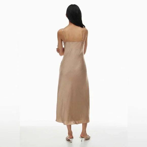 WILFRED Only Slip Satin Maxi Dress | Champagne | Small - Picture 3 of 11